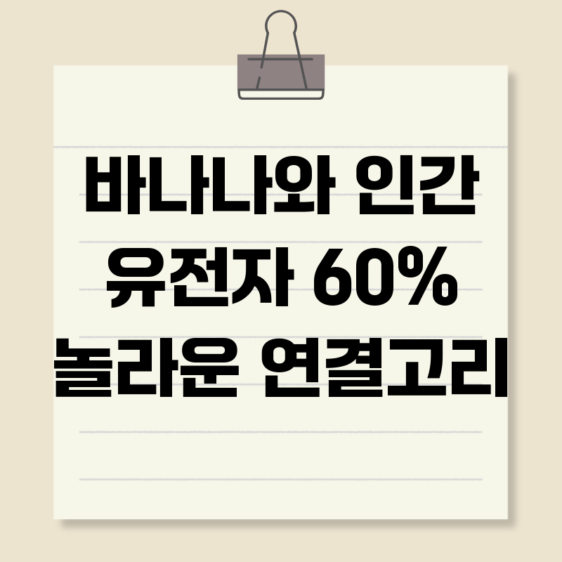 바나나와 인간 유전자 60% 놀라운 연결고리