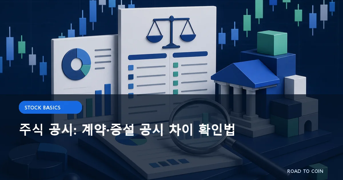 주식 공시: 계약·증설 공시 차이 확인법