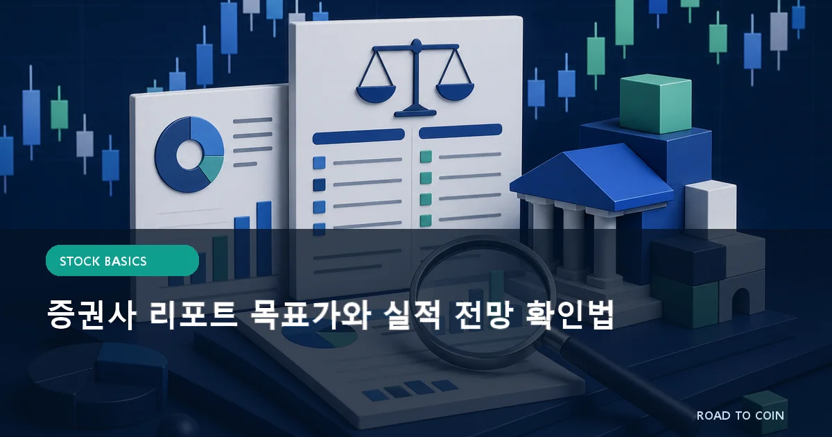증권사 리포트 목표가와 실적 전망 확인법