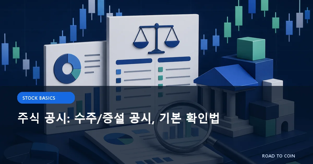 주식 공시: 수주/증설 공시, 기본 확인법
