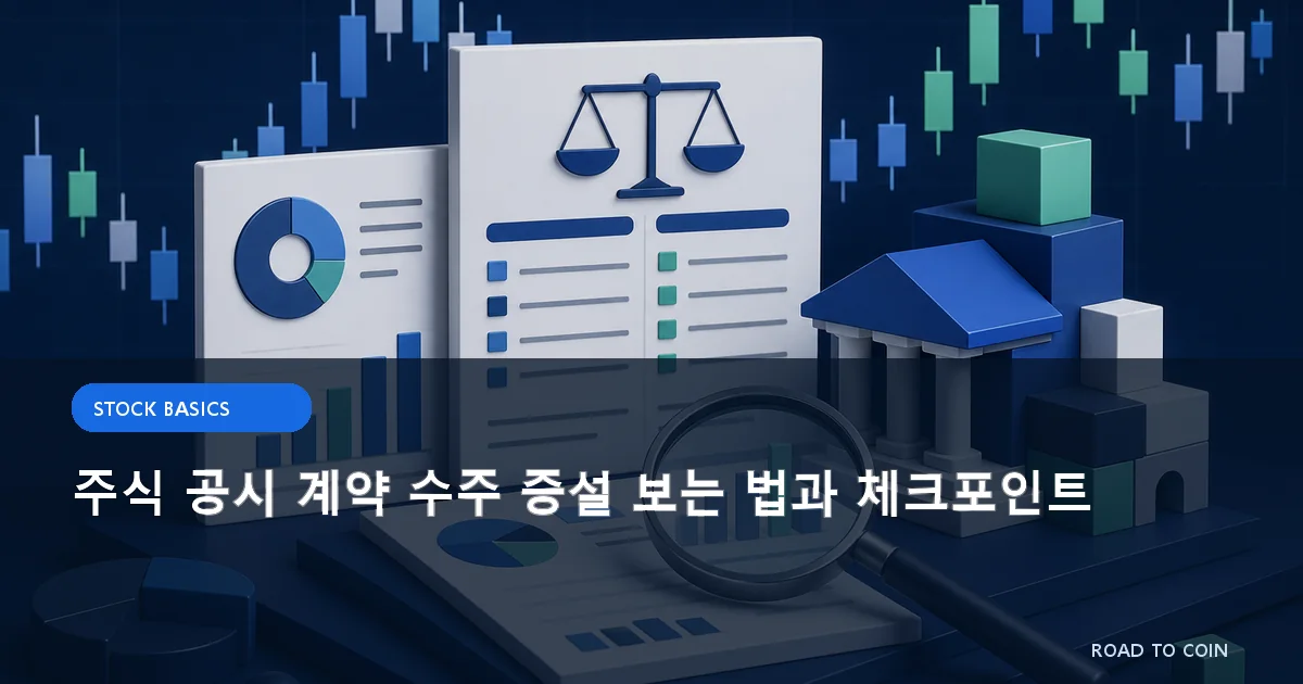 주식 공시 계약 수주 증설 보는 법과 체크포인트
